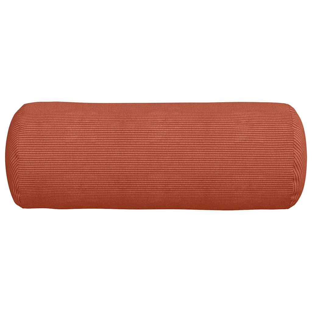 Bolsterkuddar 2 pcs Röd orange Ø 25 x 70 cm Kordread tyg
