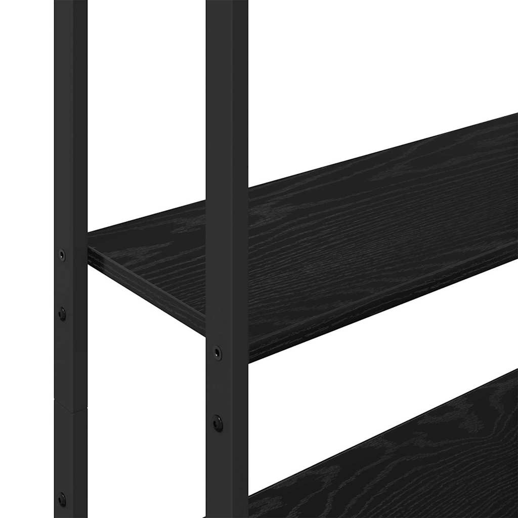 Bokskåp Svart Ek 60 x 24 x 161 cm Konstruerat trä