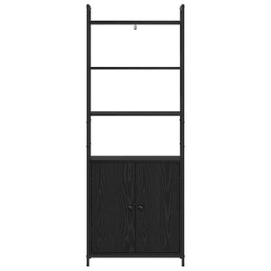 Bokskåp Svart Ek 60 x 24 x 161 cm Konstruerat trä