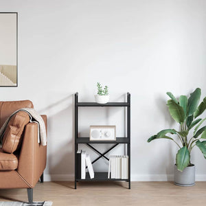 Hyllsystem Svart Ek 56 x 34 x 96 cm Konstruerat trä