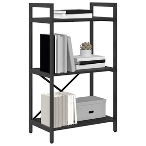 Hyllsystem Svart Ek 56 x 34 x 96 cm Konstruerat trä