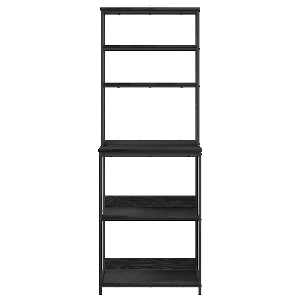 Köks hylla Svart Ek 60 x 40 x 168 cm Konstruerat trä
