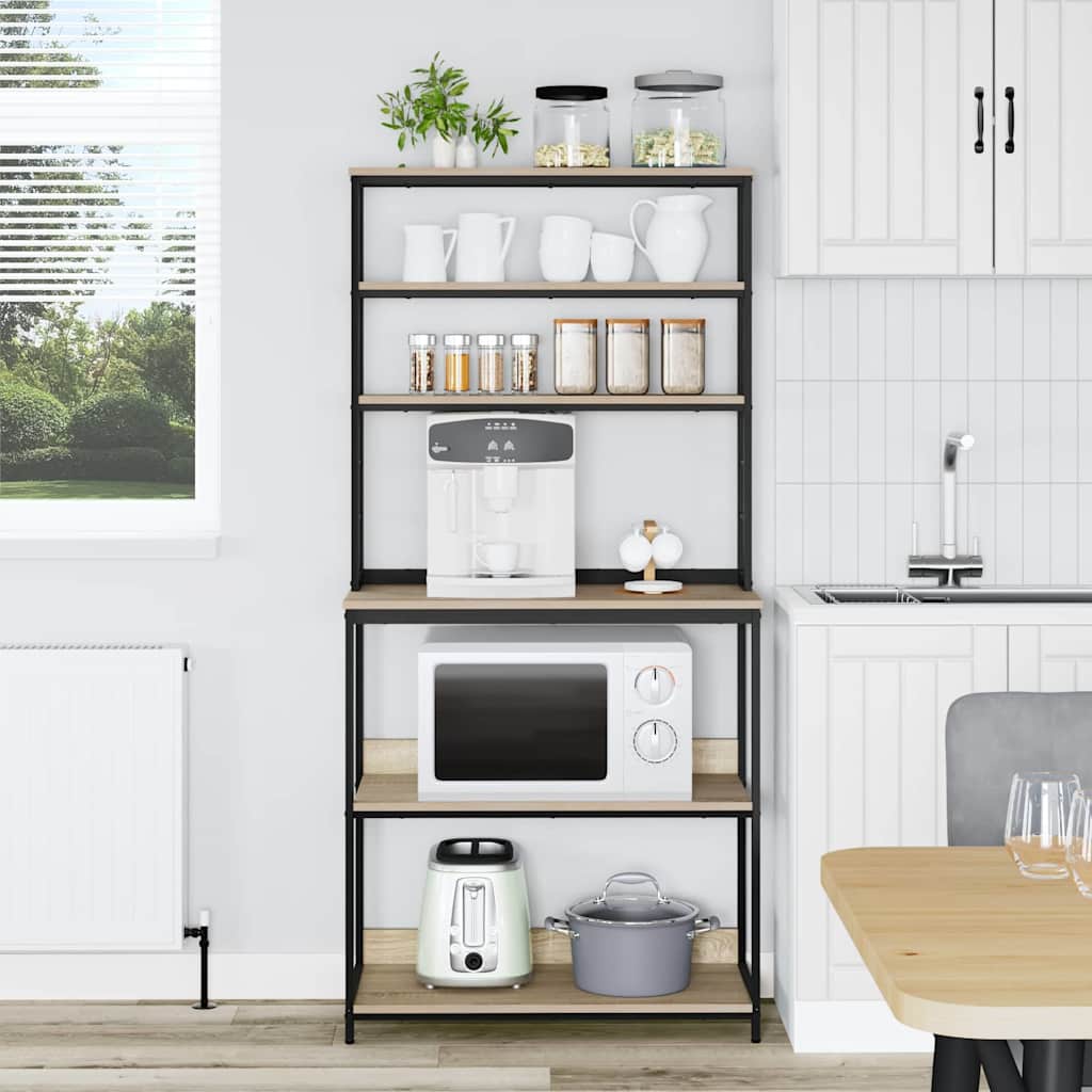 Köks hylla Sonoma-ek 80 x 40 x 168 cm Konstruerat trä