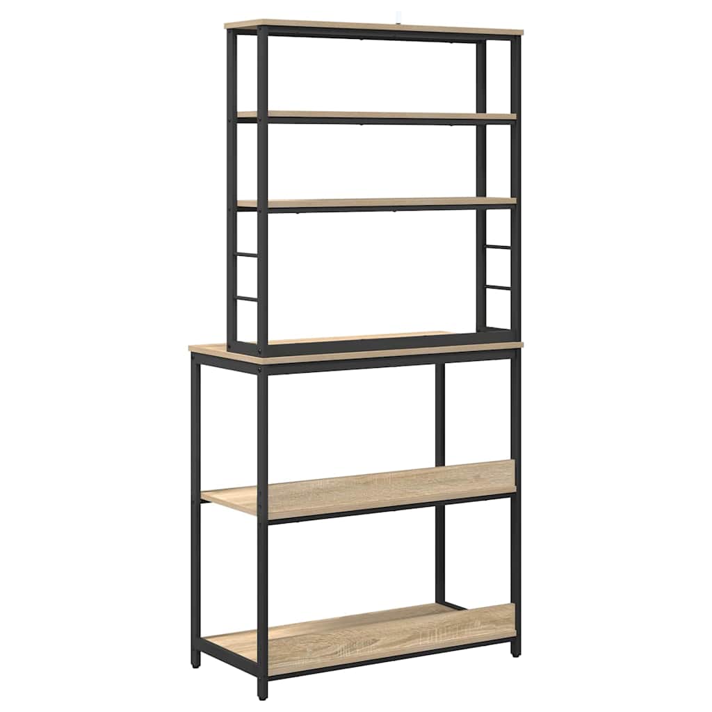 Köks hylla Sonoma-ek 80 x 40 x 168 cm Konstruerat trä