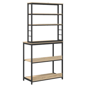 Köks hylla Sonoma-ek 80 x 40 x 168 cm Konstruerat trä