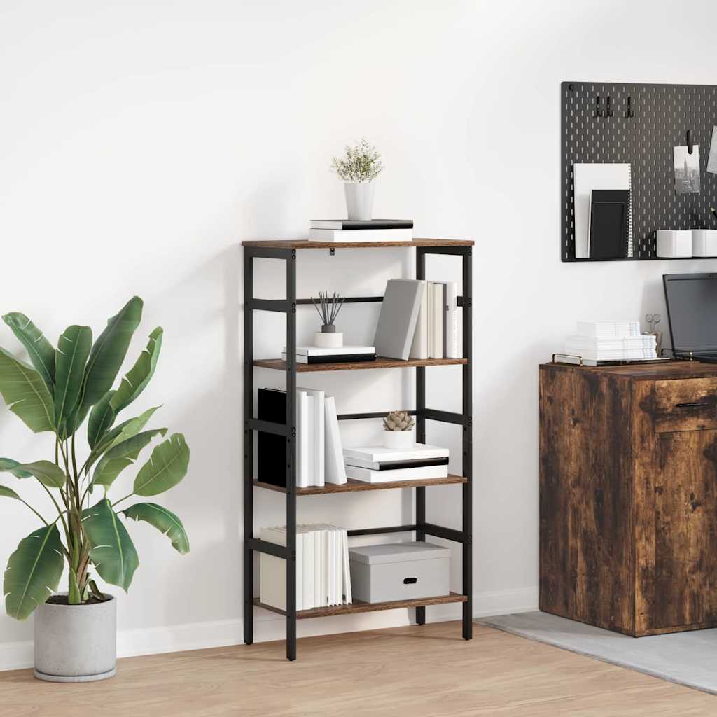 Hyllsystem 3 nivåer 60 x 29,5 x 115 cm Konstruerat trä Rökt ek