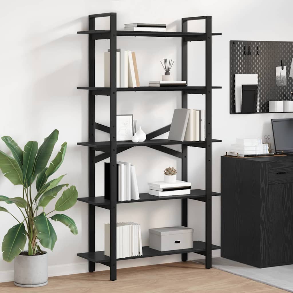 Hyllsystem 5 nivåer 100 x 33,5 x 178 cm Konstruerat trä