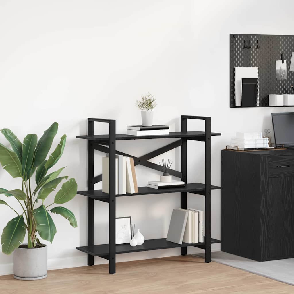 Hyllsystem 3 nivåer 100 x 33,5 x 102 cm Konstruerat trä