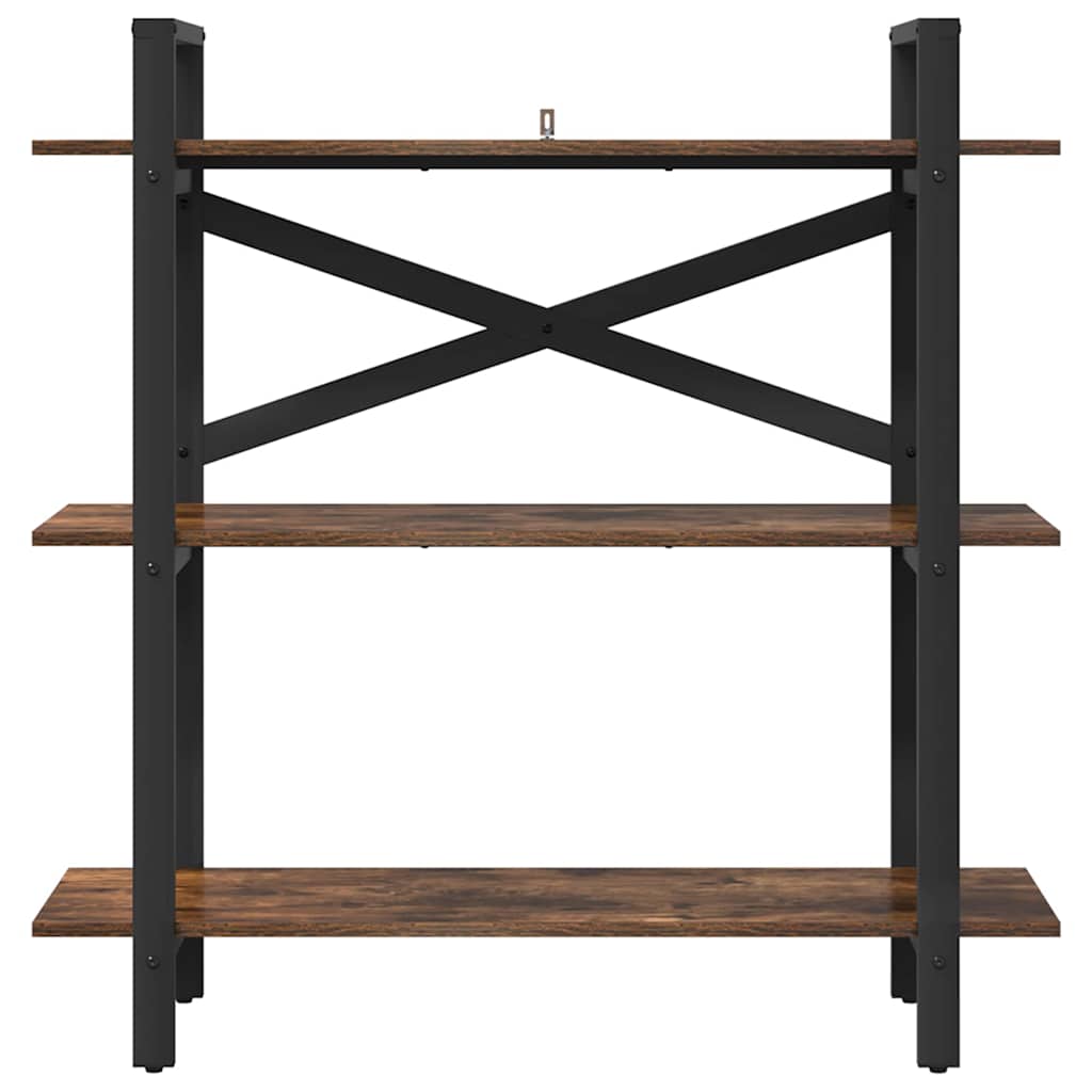 Hyllsystem Rökt ek 100 x 33,5 x 102 cm Konstruerat trä