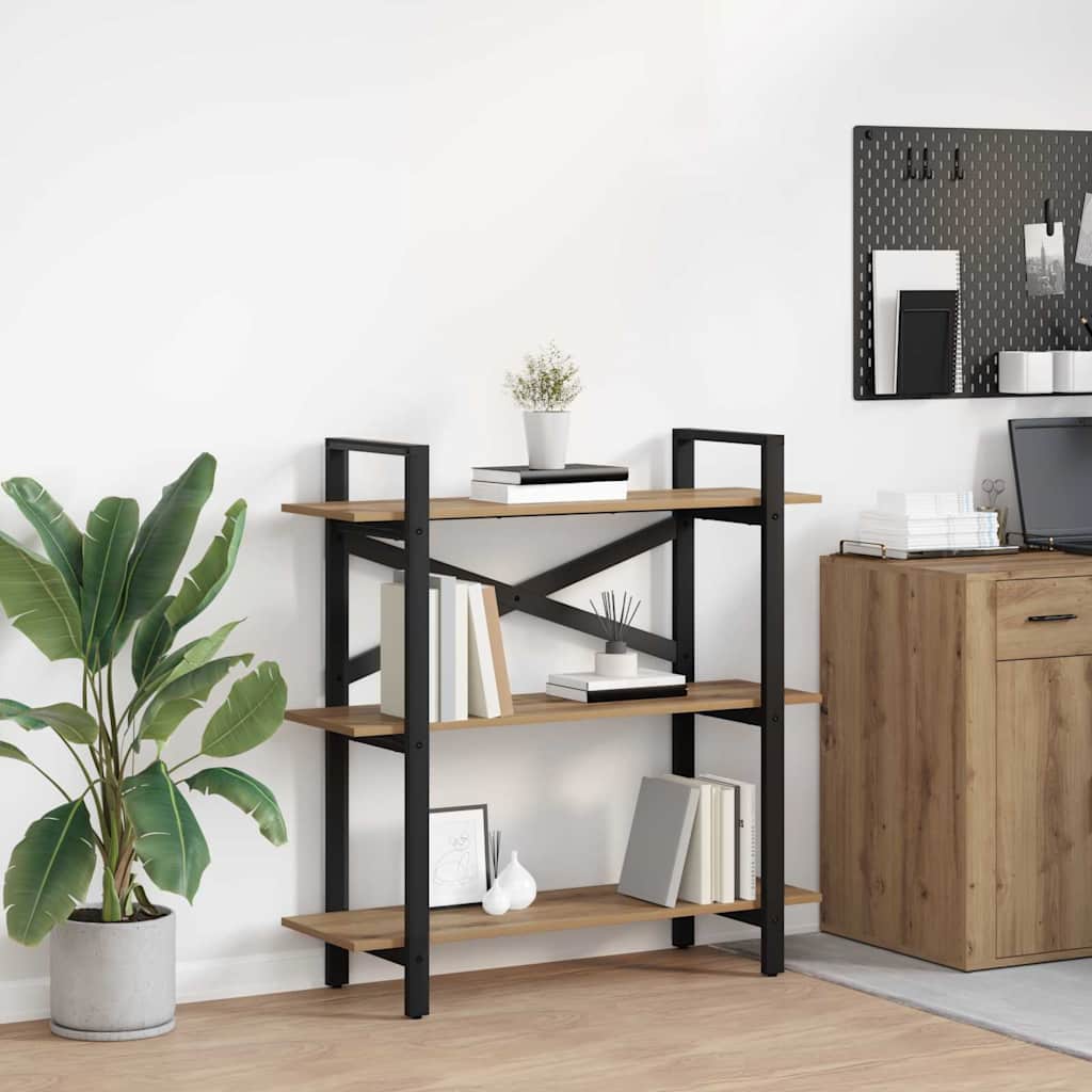 Hyllsystem 3 nivåer 100 x 33,5 x 102 cm Konstruerat trä
