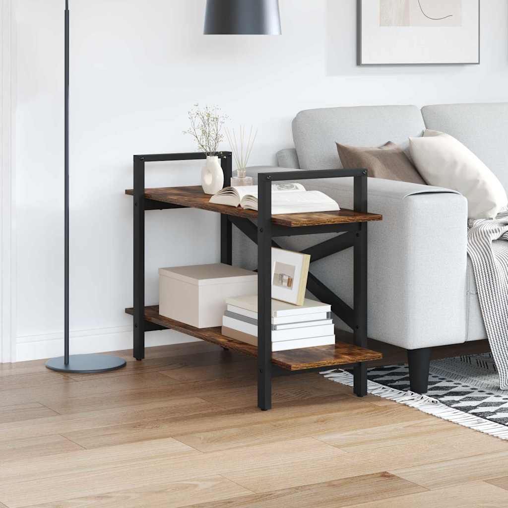 Hyllsystem Rökt ek 100 x 33,5 x 64 cm Konstruerat trä 2 nivåer