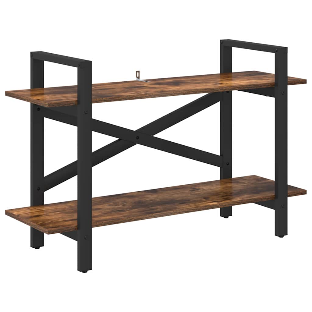 Hyllsystem Rökt ek 100 x 33,5 x 64 cm Konstruerat trä 2 nivåer