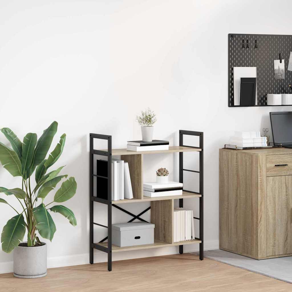 Hyllsystem 5 nivåer 75 x 30 x 91 cm Konstruerat trä Sonoma-ek