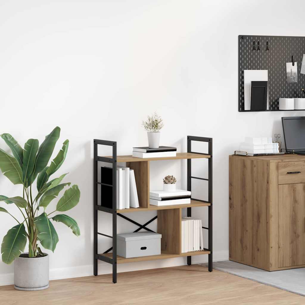 Hyllsystem 5 nivåer 75 x 30 x 91 cm Konstruerat trä Artisan Ek
