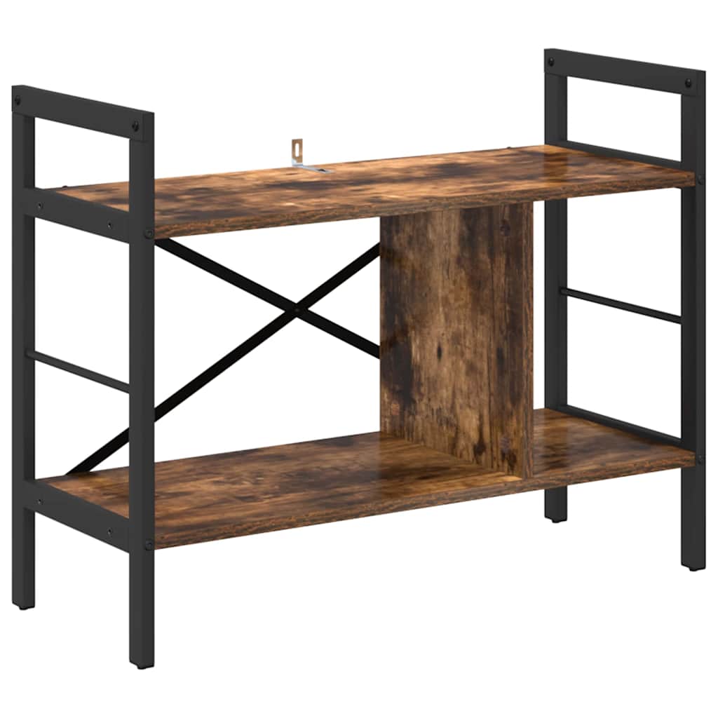 Hyllsystem Rökt ek 75 x 30 x 58,5 cm Konstruerat trä 3 nivåer
