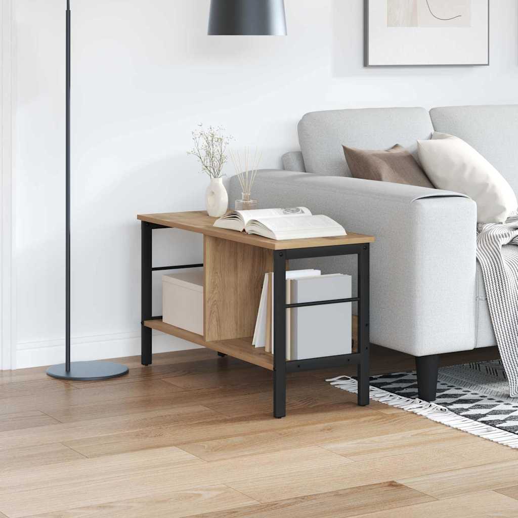 Hyllsystem 2 nivåer 82 x 32 x 47 cm Konstruerat trä Artisan Ek