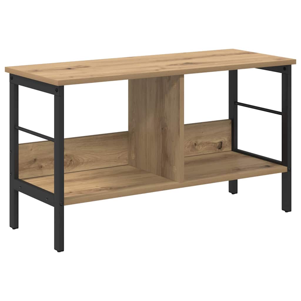 Hyllsystem 2 nivåer 82 x 32 x 47 cm Konstruerat trä Artisan Ek