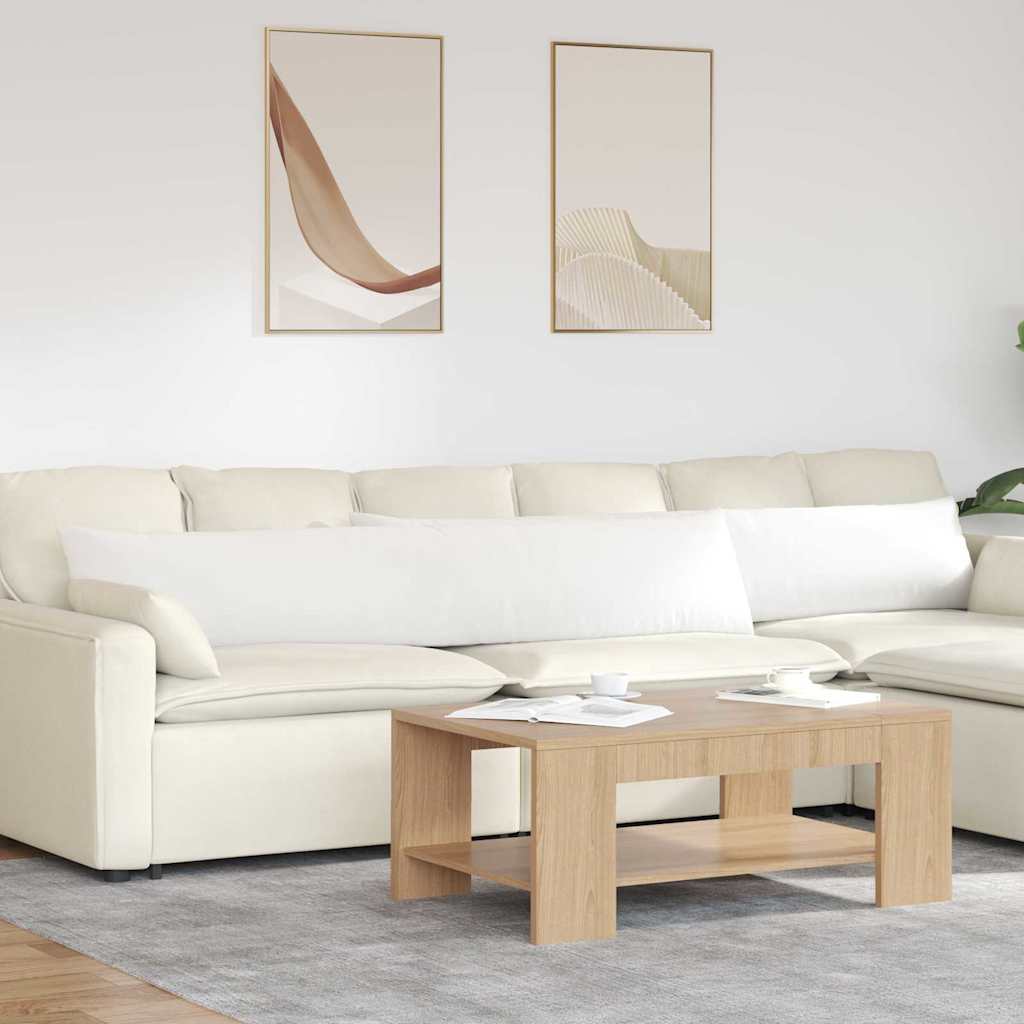 Sofakuddar 2 pcs Vit 200 x 40 cm tyg