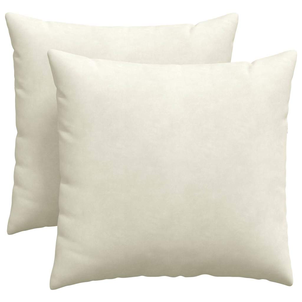 Sofakuddar 2 pcs Kräm 45 x 45 cm Kordread tyg