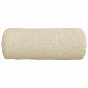 Bolsterkuddar 2 pcs Kräm Ø 15 x 40 cm tyg