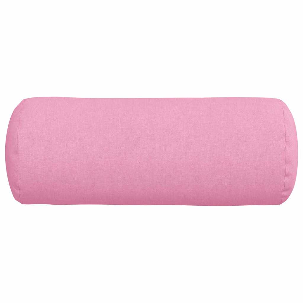 Bolsterkuddar 2 pcs Rosa Ø 15 x 40 cm tyg