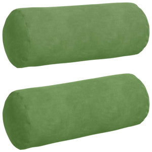 Bolsterkuddar 2 pcs Ljusgrön Ø 15 x 40 cm Kordread tyg