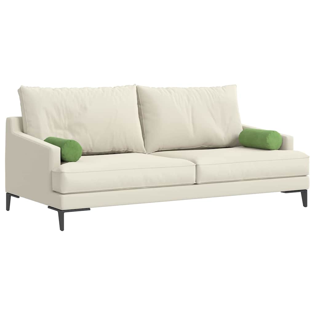 Bolsterkuddar 2 pcs Ljusgrön Ø 15 x 40 cm Kordread tyg