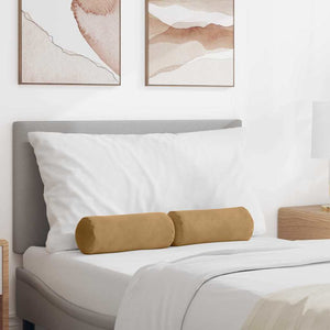 Bolsterkuddar 2 pcs Brun Ø 15 x 40 cm Kordread tyg