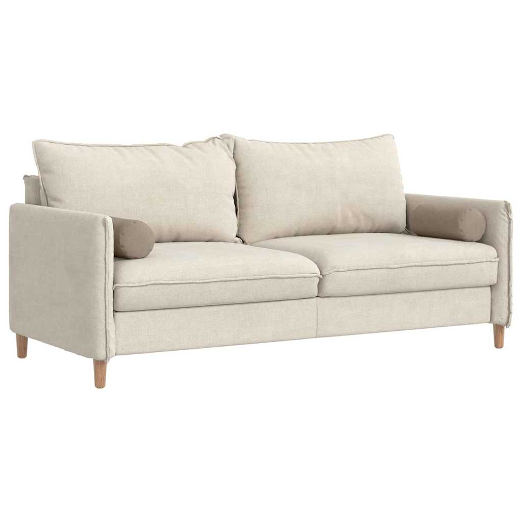 Bolsterkuddar 2 pcs Taupe Ø 15 x 40 cm Mikrofiber Tyg