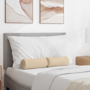 Bolsterkuddar 2 pcs Kräm Ø 15 x 40 cm Mikrofiber Tyg