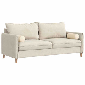 Bolsterkuddar 2 pcs Kräm Ø 15 x 40 cm Kordread tyg