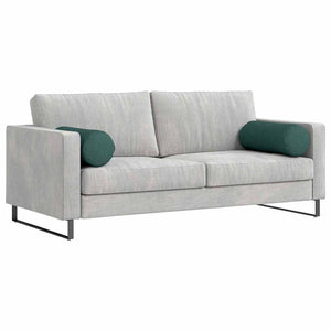 Bolsterkuddar 2 pcs Mörkgrön Ø 25 x 70 cm tyg