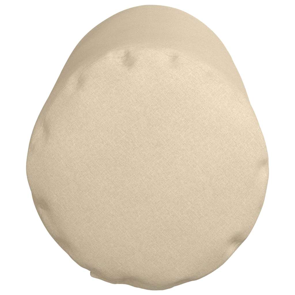 Bolsterkuddar 2 pcs Kräm Ø 25 x 70 cm tyg