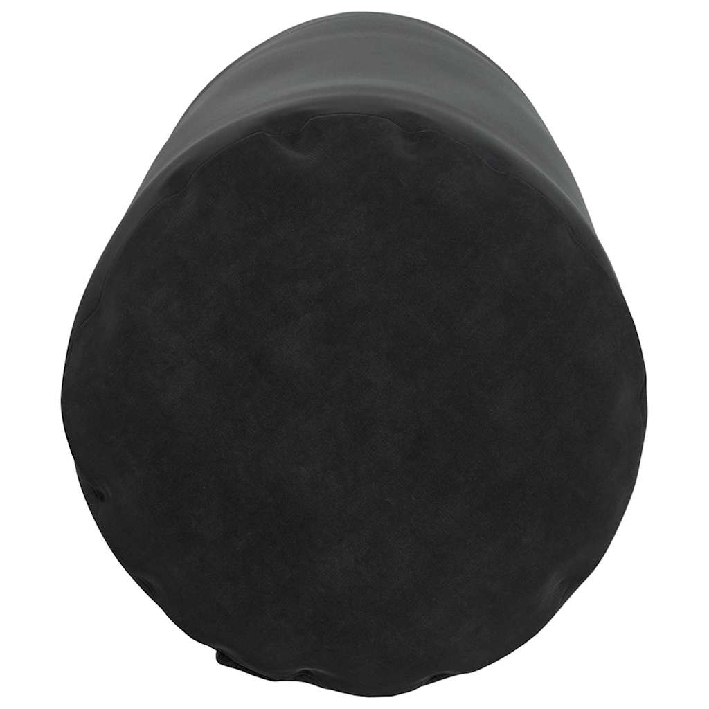 Bolsterkuddar 2 pcs Svart Ø 25 x 70 cm Kordread tyg