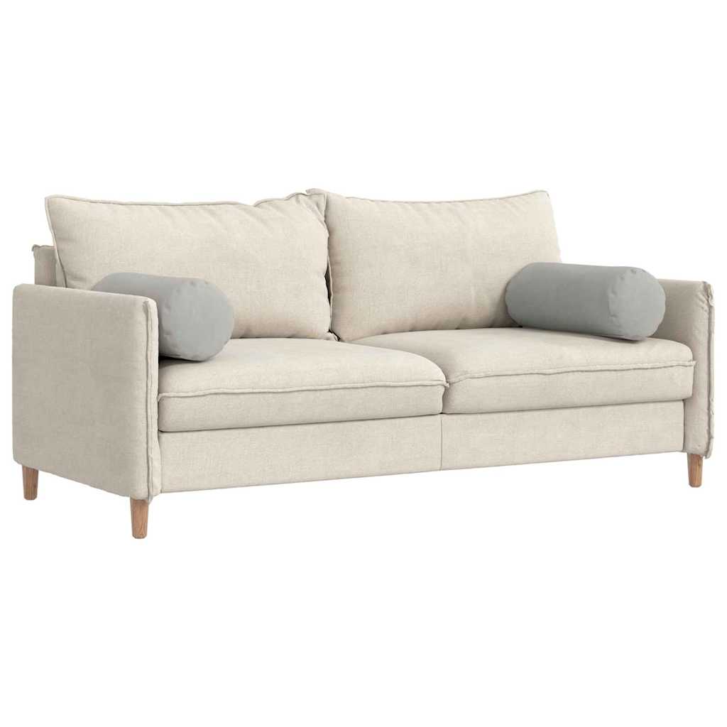 Bolsterkuddar 2 pcs Ljusgrå Ø 25 x 70 cm Mikrofiber Tyg