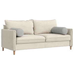 Bolsterkuddar 2 pcs Ljusgrå Ø 25 x 70 cm Mikrofiber Tyg