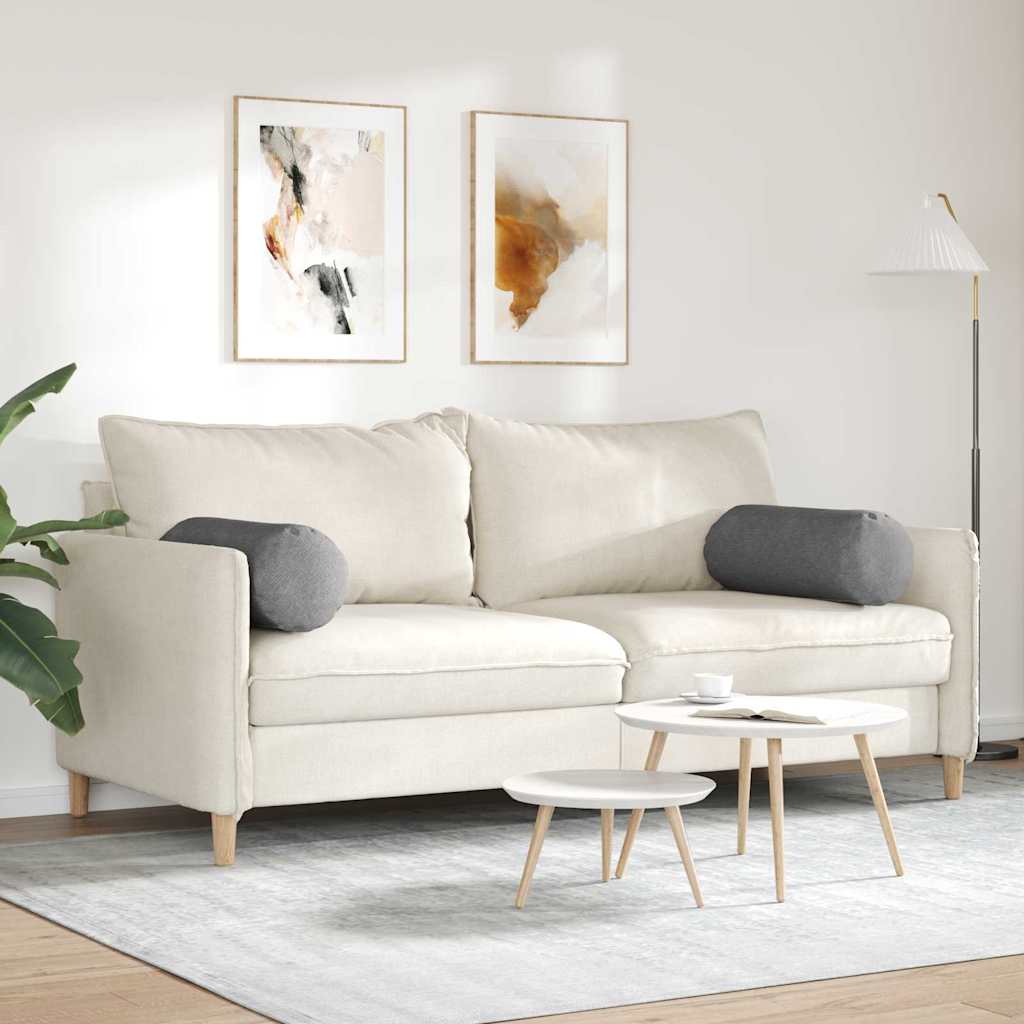 Bolsterkuddar 2 pcs Mörkgrå Ø 25 x 70 cm Kordread tyg