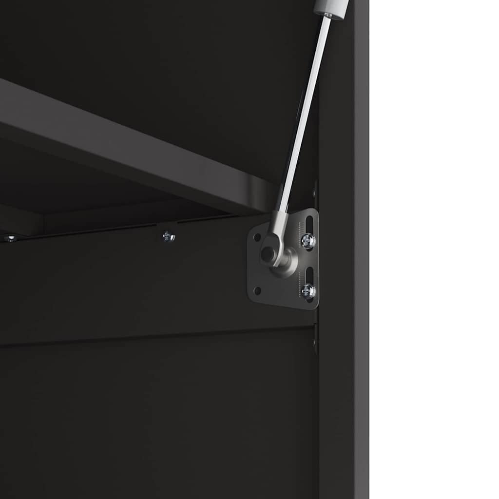 Vägghylla för garage Svart 90 x 40 x 53 cm Pulverlackerad stål