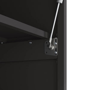 Vägghylla för garage Svart 90 x 40 x 53 cm Pulverlackerad stål