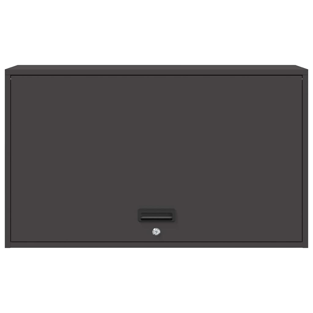 Vägghylla för garage Svart 90 x 40 x 53 cm Pulverlackerad stål