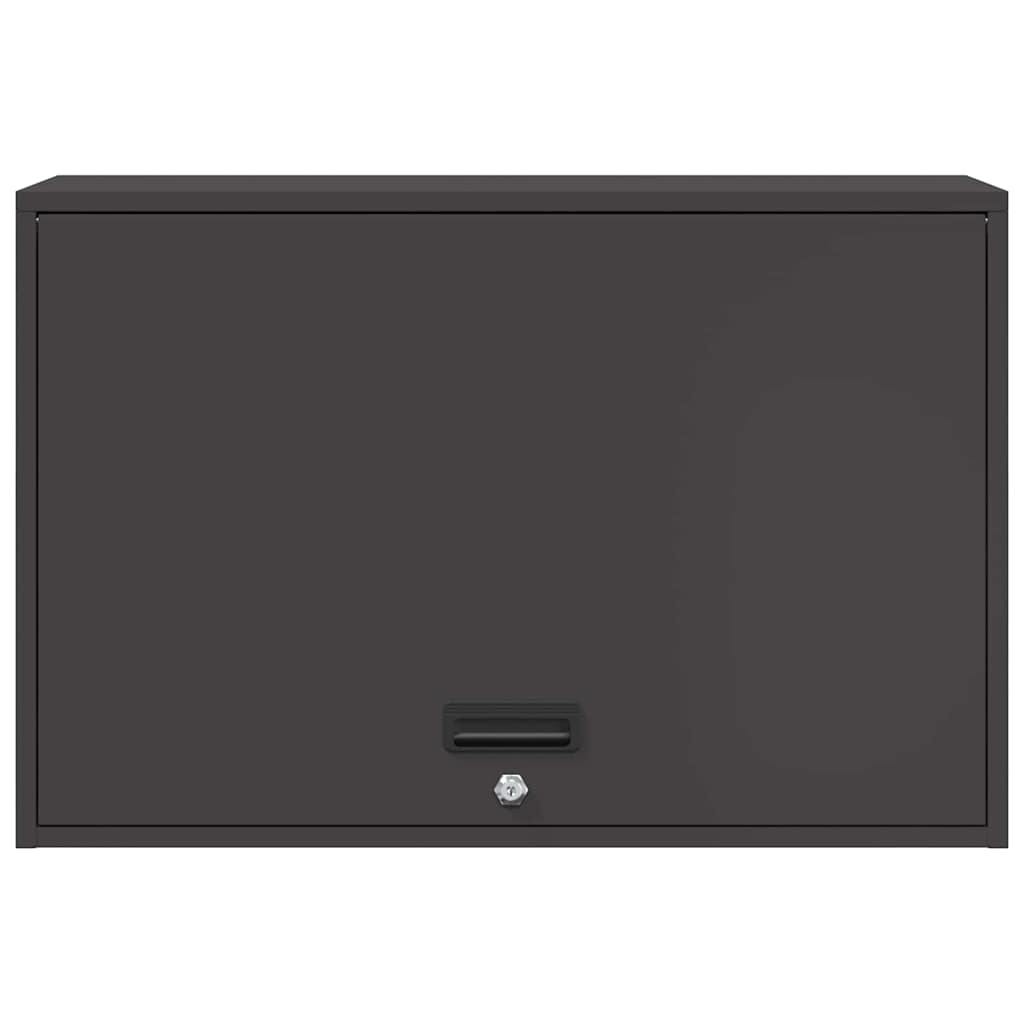 Vägghylla för garage Svart 80 x 40 x 53 cm Pulverlackerad stål