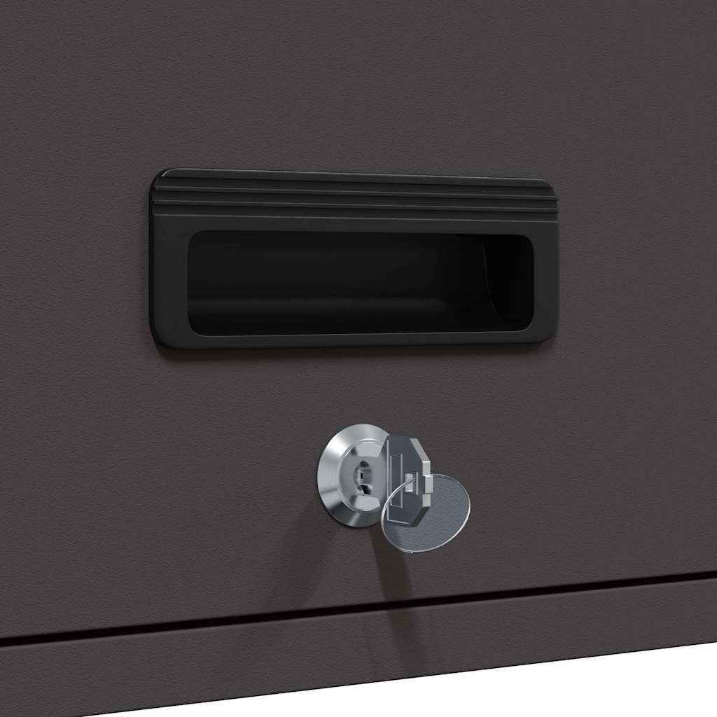 Vägghylla för garage Svart 80 x 33 x 35 cm Pulverlackerad stål