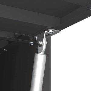 Vägghylla för garage Svart 60 x 33 x 35 cm Pulverlackerad stål