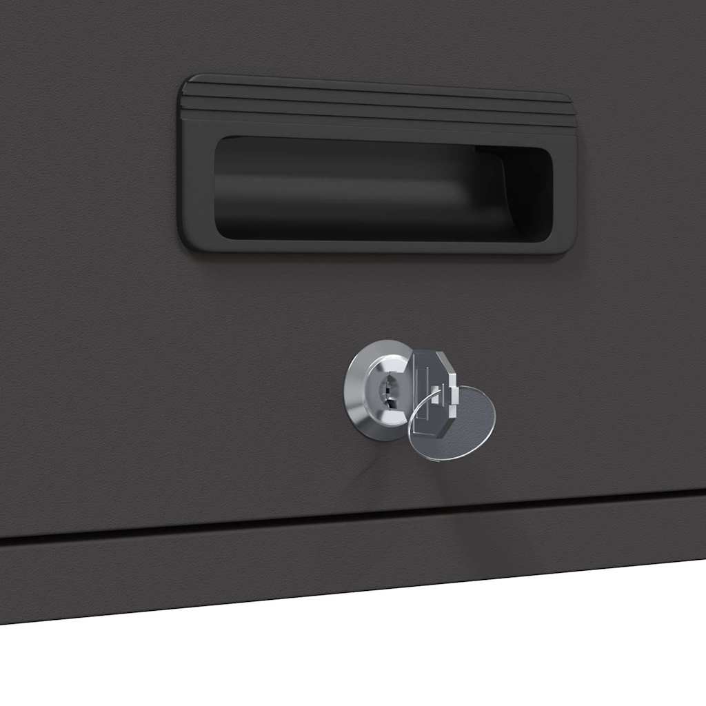 Vägghylla för garage Svart 60 x 33 x 35 cm Pulverlackerad stål