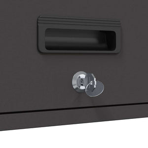 Vägghylla för garage Svart 60 x 33 x 35 cm Pulverlackerad stål