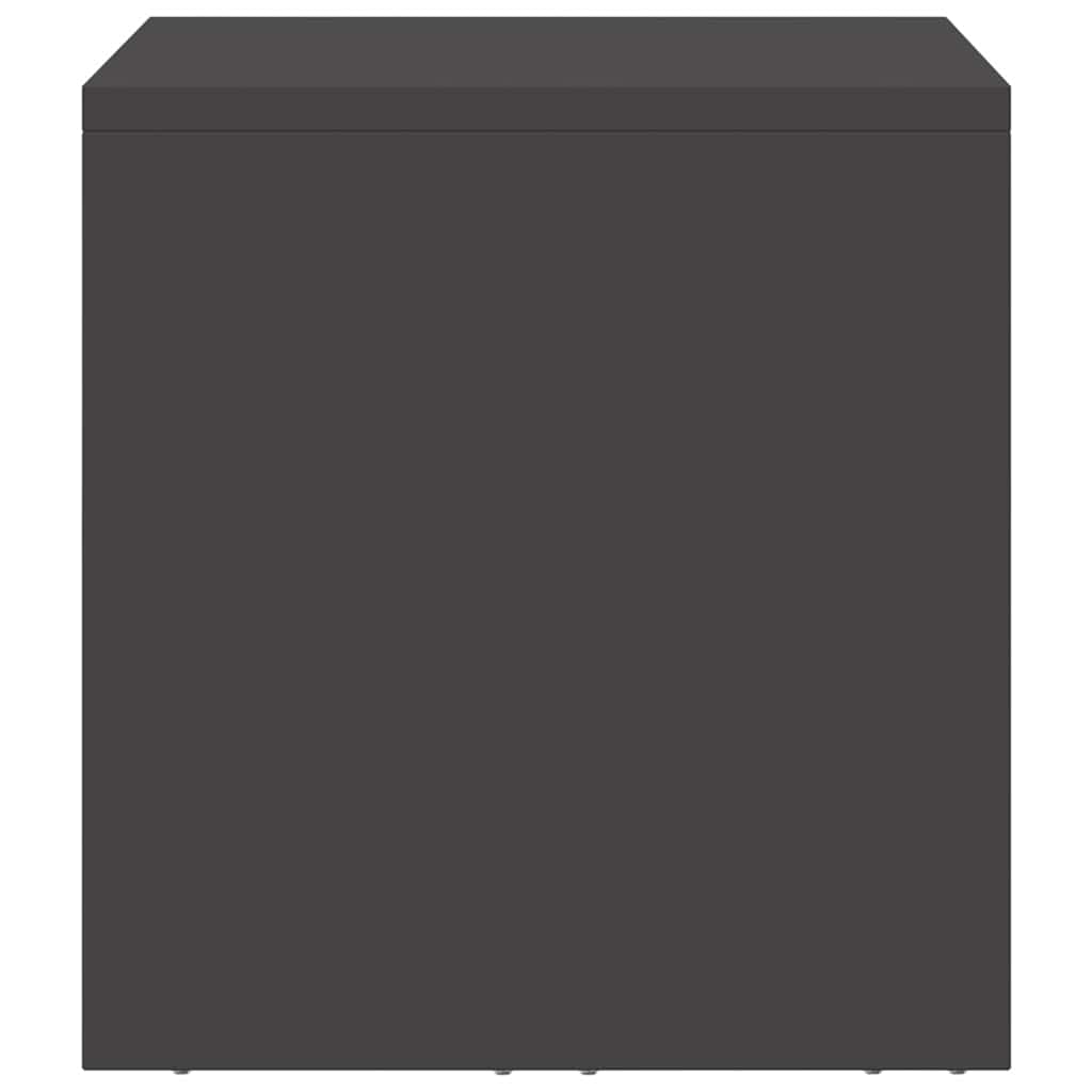 Vägghylla för garage Svart 60 x 33 x 35 cm Pulverlackerad stål