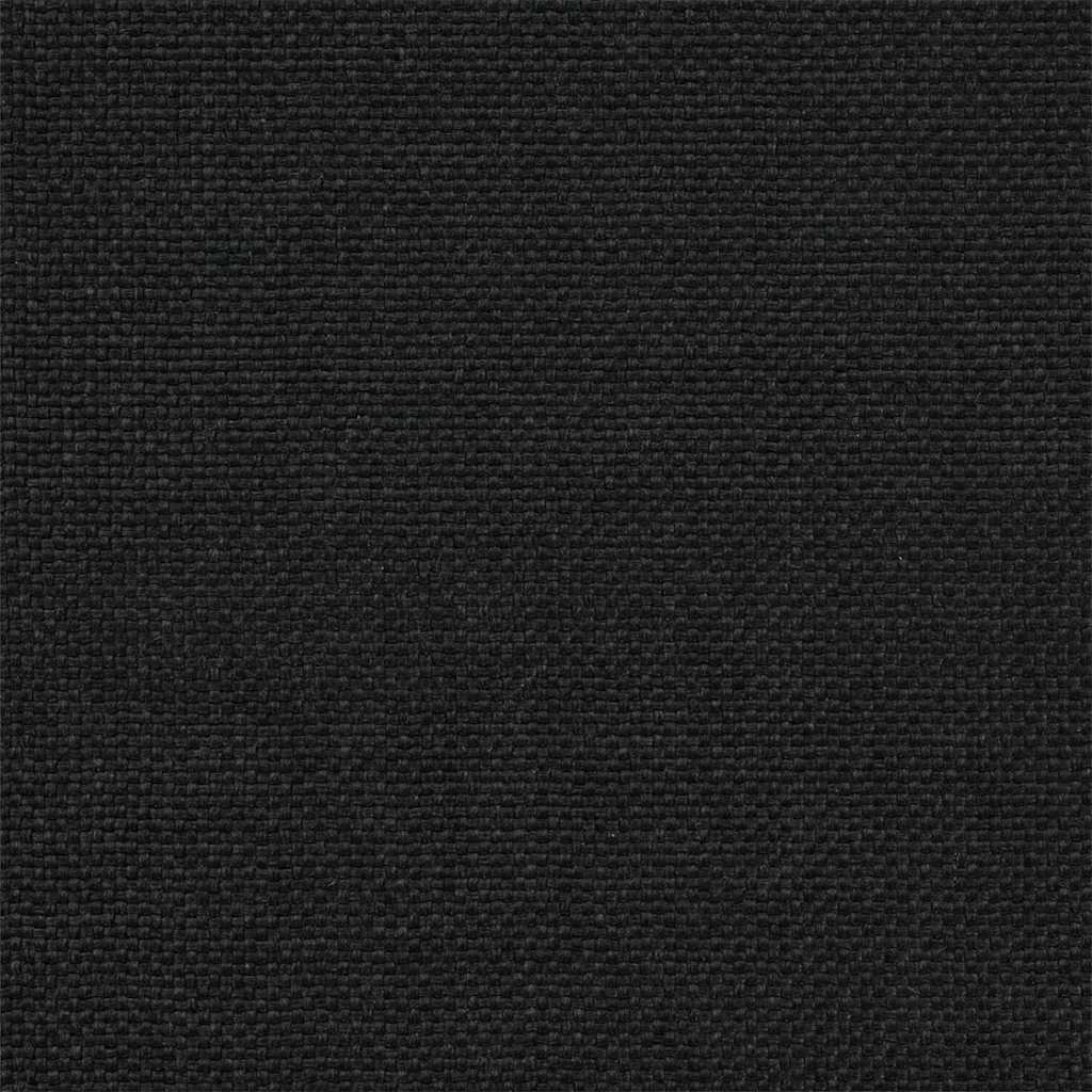 Sängram med Klädd Huvudgavel Svart 135 x 190 cm Massiv furu