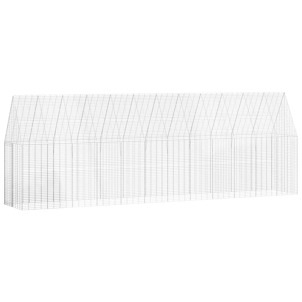 Hönshus 2 st Silver 600 x 100 x 210 cm Galvaniserat stål