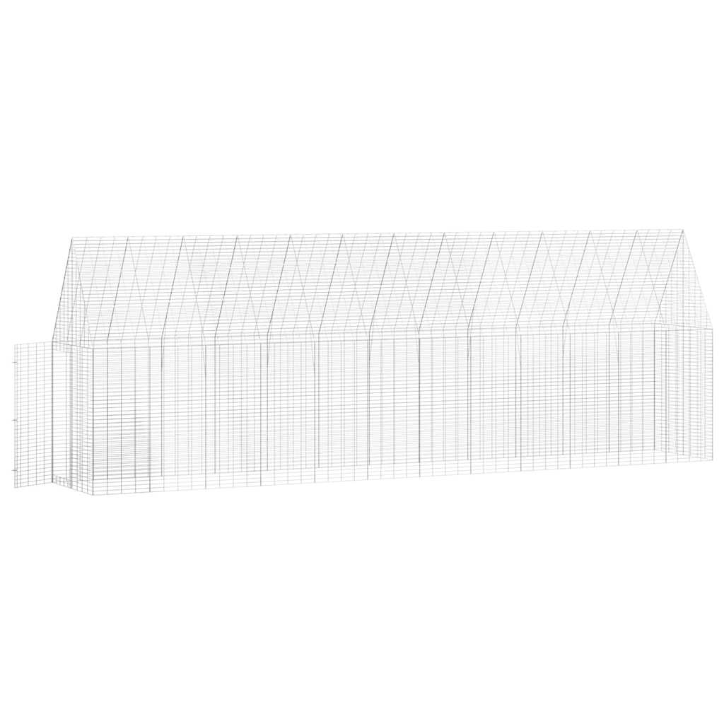 Hönshus 2 pcs Silver 600 x 100 x 210 cm Galvaniserat Stål