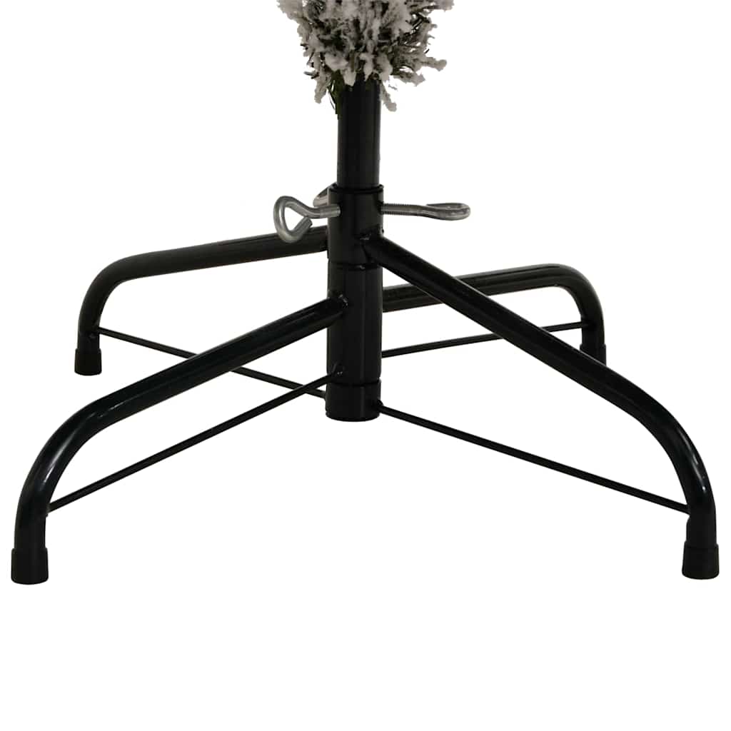 Konstgjord julgran Grön och Vit 270 cm PVC och metall